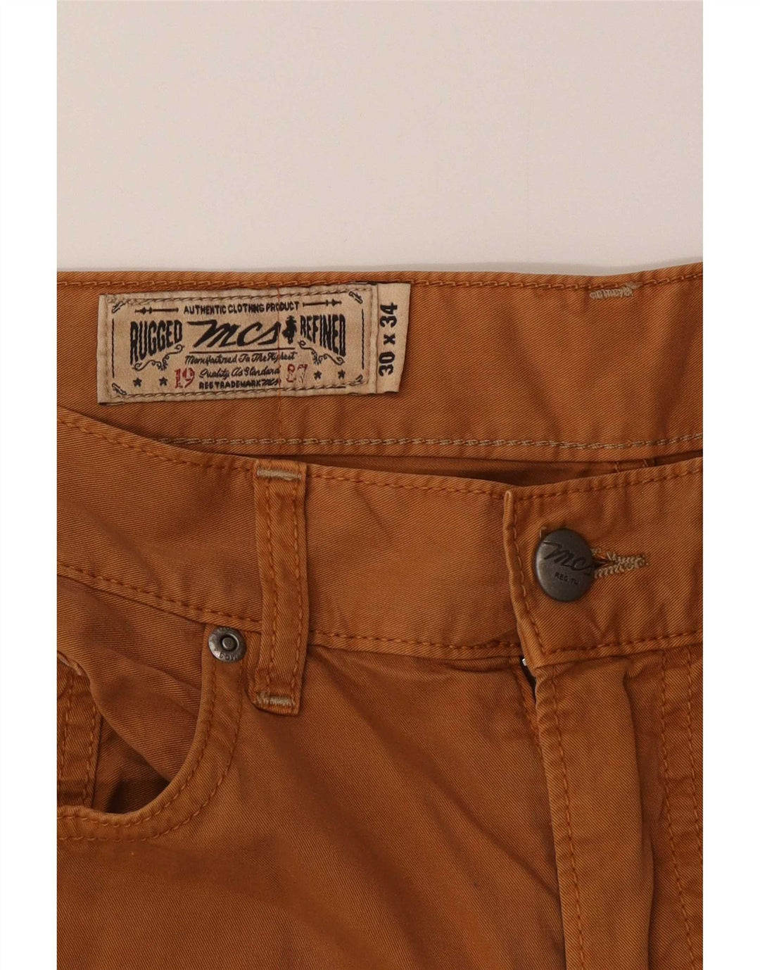 Marlboro Classics Herre Regular Straight Casual Bukser W30 L34 Brun