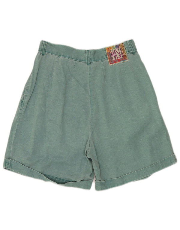 Mash Womens Pegged Casual Shorts IT 46 Large W32 Green Cotton