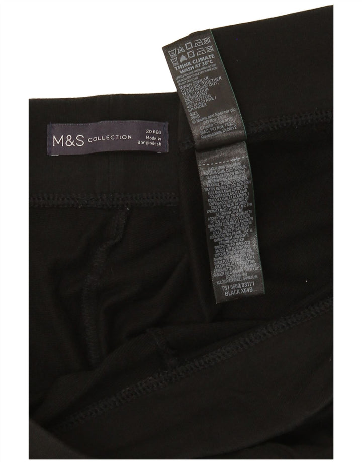 Marks & Spencer Dame Leggings UK 20 2XL Sort Bomuld