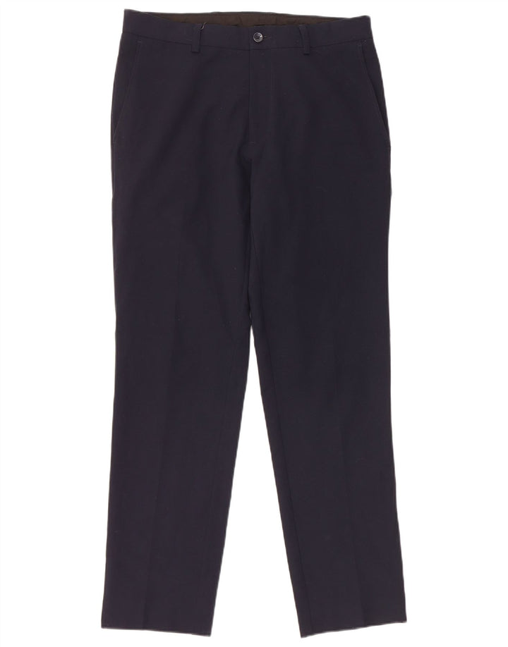 Marks & Spencer Herre Skinny Suit Bukser W30 L29 Marineblå polyester