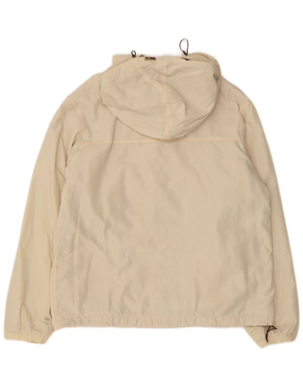 NAPAPIJRI drenge grafisk hættejakke anorak 15-16 år beige nylon