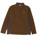 COLUMBIA Fleece Jumper med lynlås til mænd Stor brun Colourblock Polyester