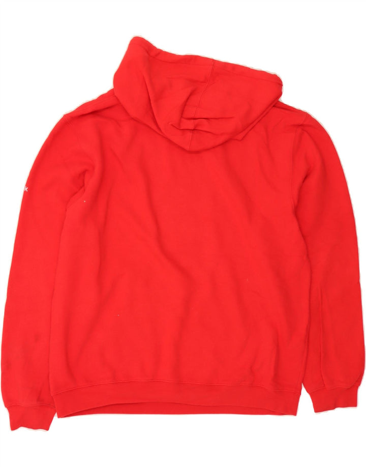 REEBOK Mens Ottawa Oversized Graphic Hoodie Jumper Medium Red Cotton Vintage Reebok and Second-Hand Reebok from Messina Hembry 