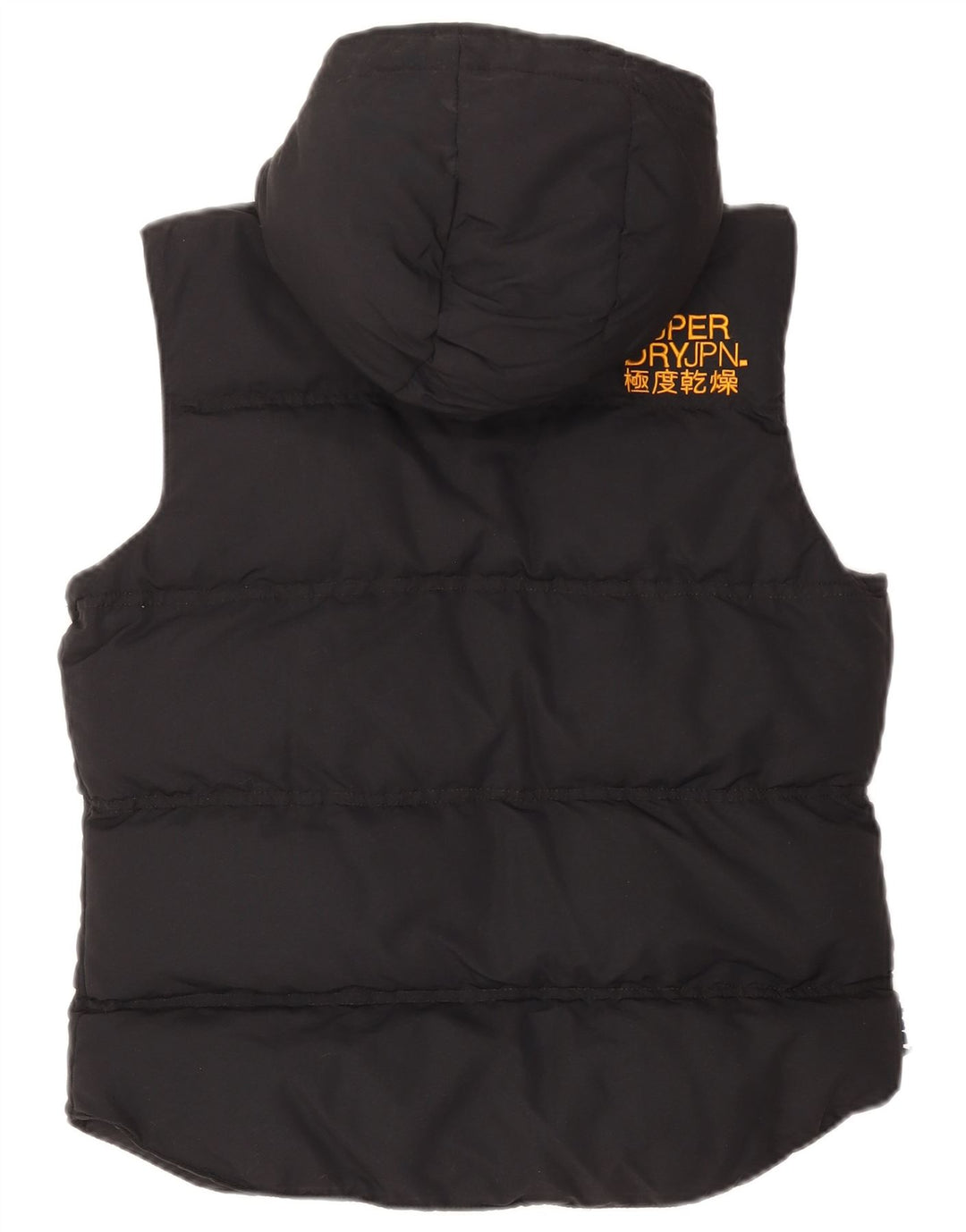 Superdry Boys Polstret Gilet med hætte 13-14 år Stor sort nylon