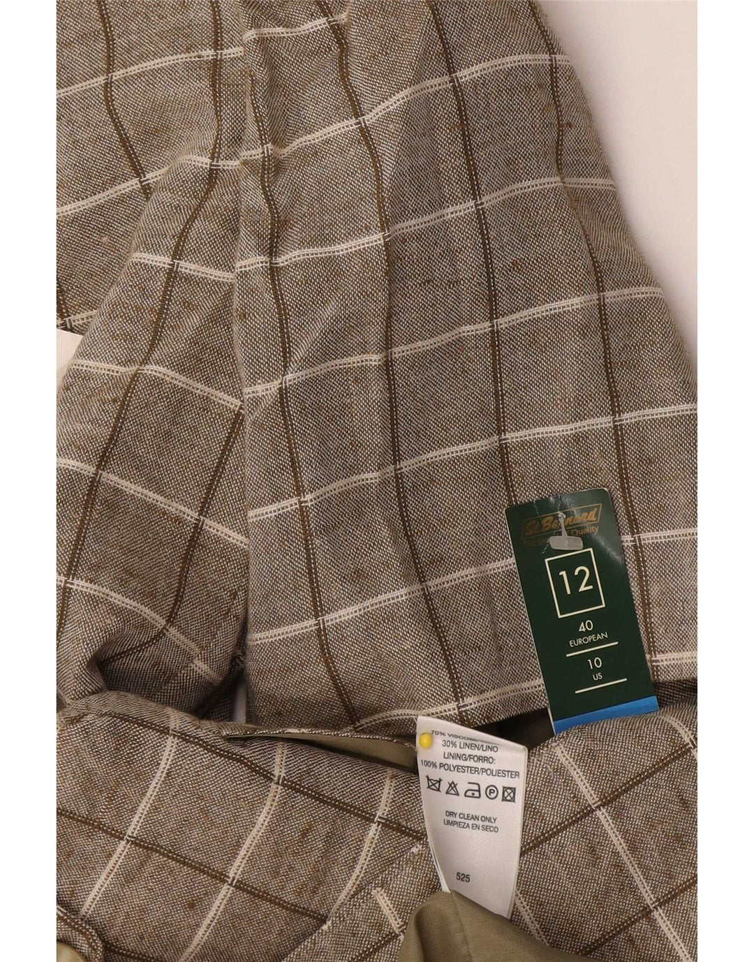 St. Bernard kortærmet cardigantop til kvinder UK 12 Medium brun ternet