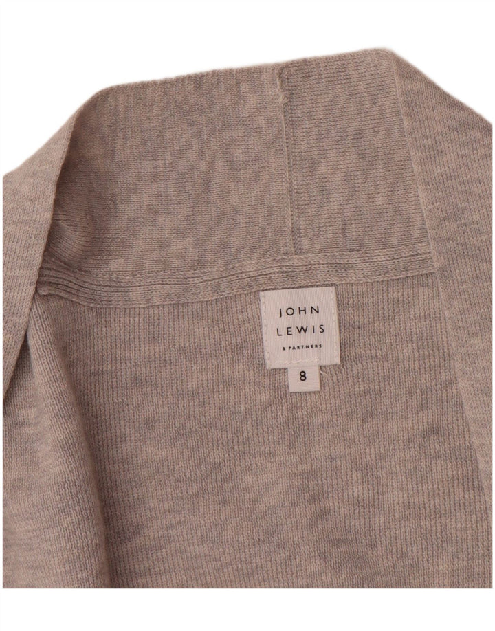 John Lewis Dame Oversized Longline Cardigan Sweater UK 8 Small Grey
