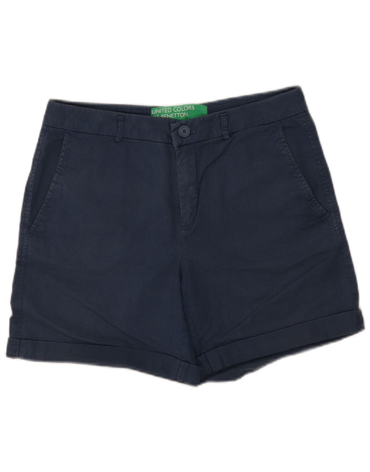 Benetton chinoshorts til kvinder W30 Mellem marineblå