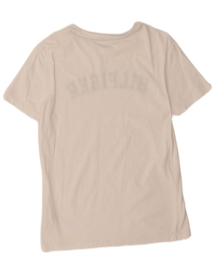 Tommy Hilfiger Herre Grafisk T-Shirt Top Stor Hvid Bomuld