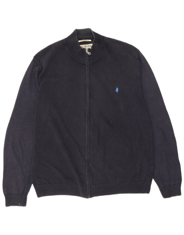 Marlboro Classics Herre cardigan sweater 2XL marineblå bomuld