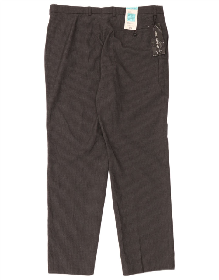 Marks & Spencer Herre Autograph Chino Bukser W34 L31 Grå Nålestribe