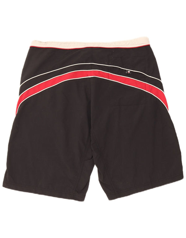 Champion Herre grafiske svømmeshorts XL Sort Colourblock Polyester