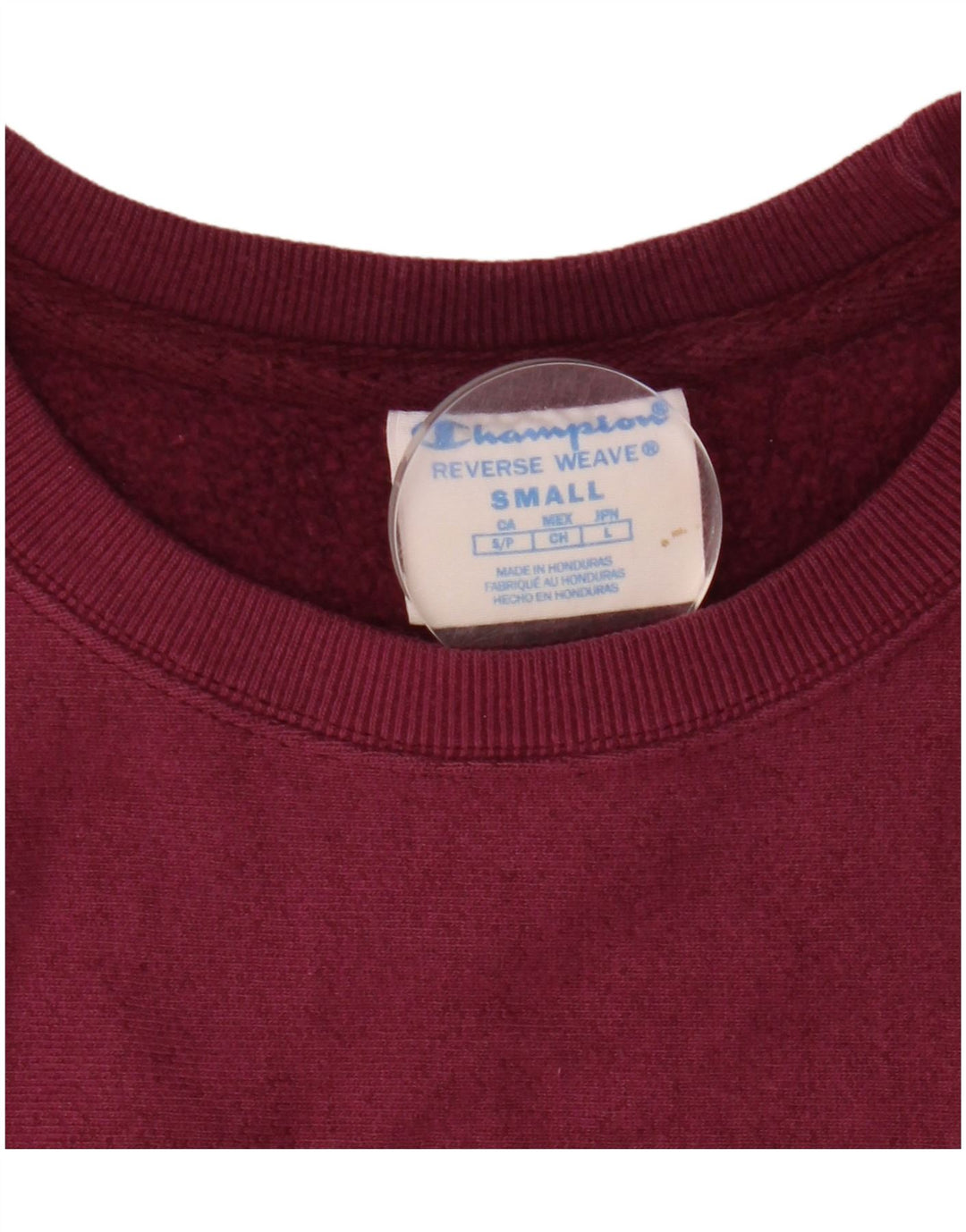 Champion Womens Oversized Sweatshirt Jumper UK 10 Small Bourgogne Bomuld