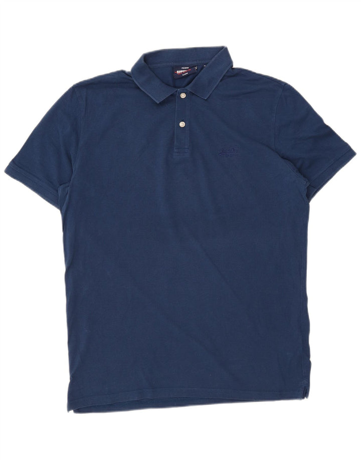 Superdry herre poloshirt XL marineblå bomuld