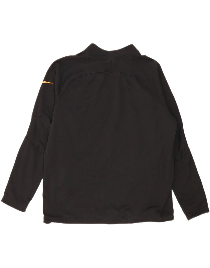 NIKE Dri Fit Sweatshirt med lynlås til mænd XL sort polyester