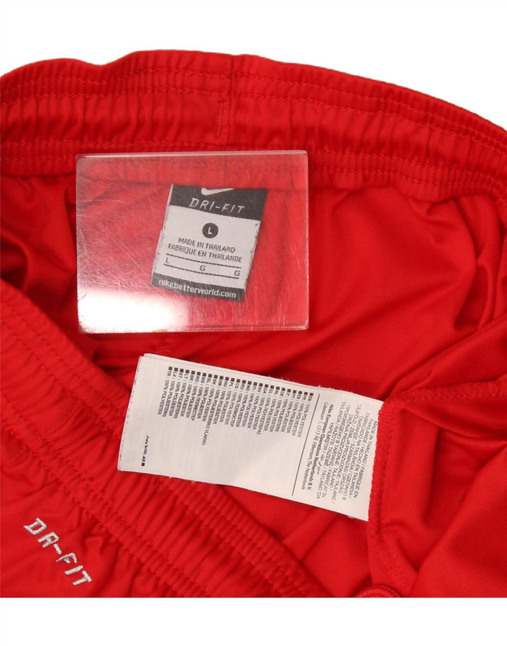 Nike Herre Dri Fit sportsshorts store røde polyester