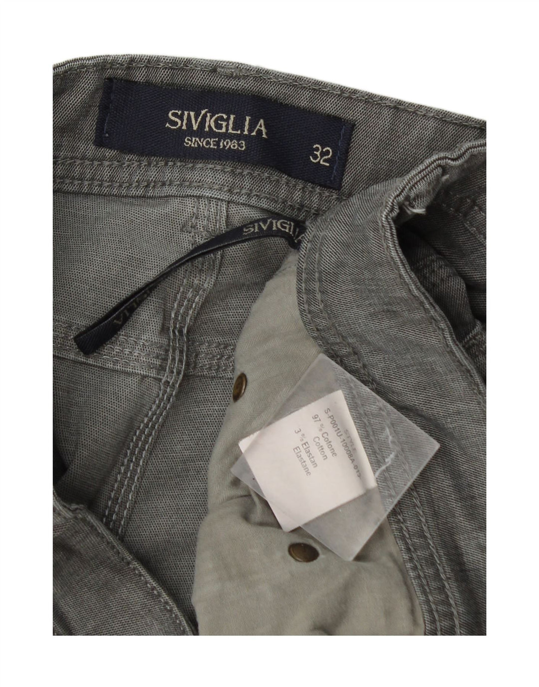 SIVIGLIA Casual Shorts til mænd W32 mellemgrå bomuld
