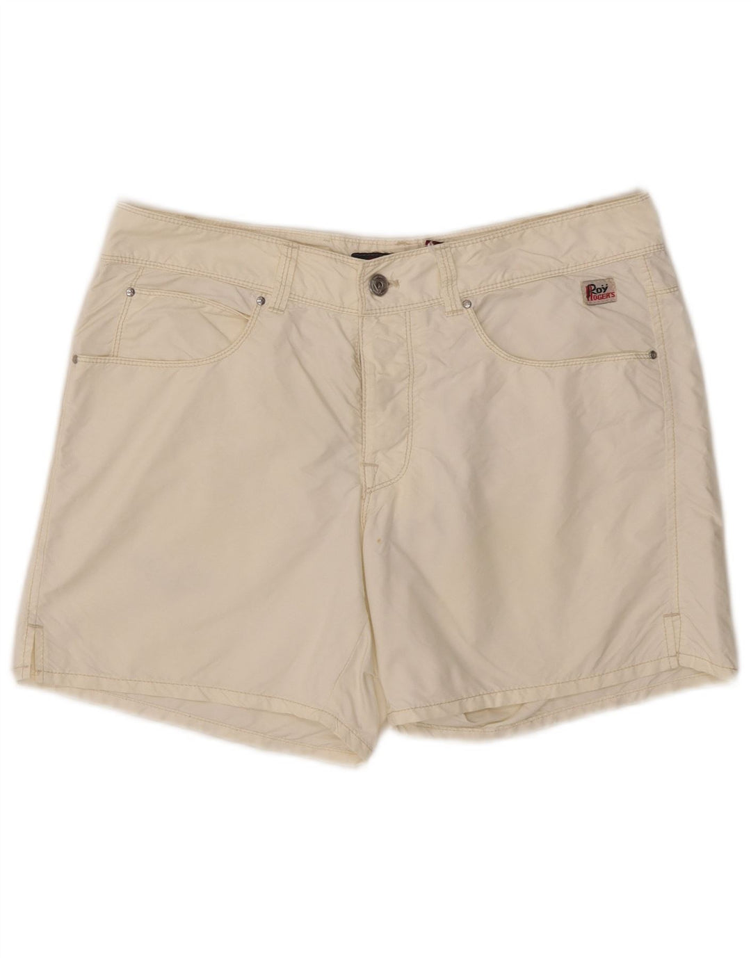 Roy Rogers Dame Casual Shorts IT 48 XL W34 Off White Polyamid