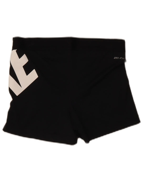 Nike grafiske sportsshorts til kvinder UK 14 Large Black Polyester