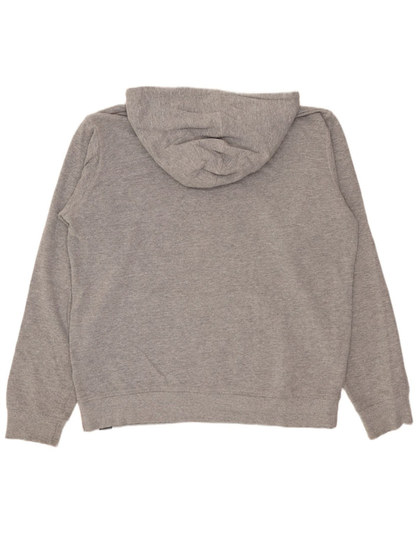 DICKIES Mens Graphic Hoodie Jumper Large Grey Cotton