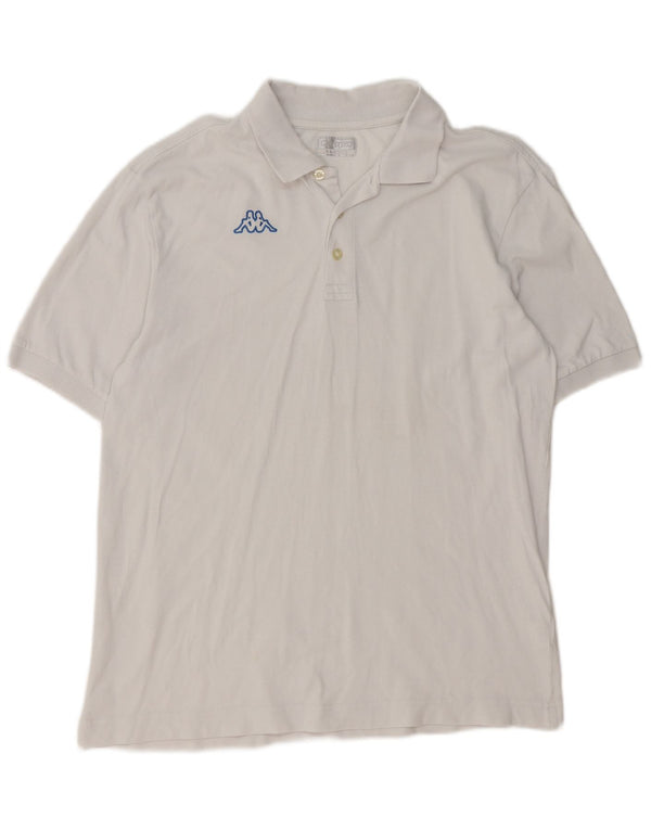 Kappa herre poloshirt XL hvid bomuld