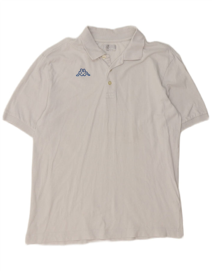 Kappa herre poloshirt XL hvid bomuld