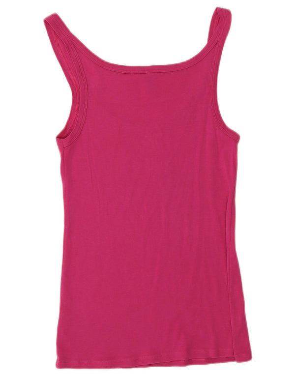 Benetton Damevest Top UK 14 Large Pink Bomuld