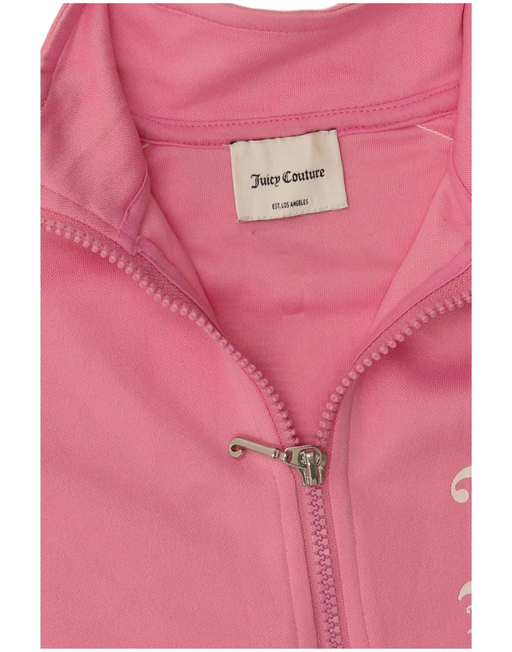 Juicy Couture Dame Grafisk Pullover Træningsdragt Top UK 14 Medium Pink