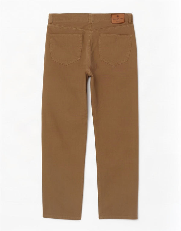 Ermenegildo Zegna Straight Casual Bukser til mænd W34 L30 Beige Bomuld