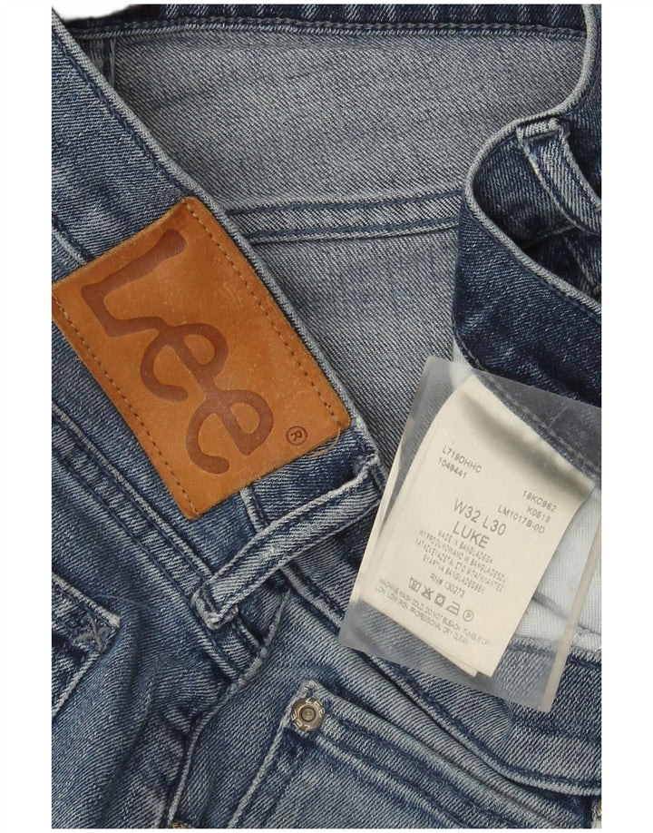 Lee Herre Luke Slim Jeans W32 L30 Blå Bomuld