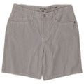 Lee Womens Riders Mid Rise Casual Shorts W28 Medium Blue Pinstripe
