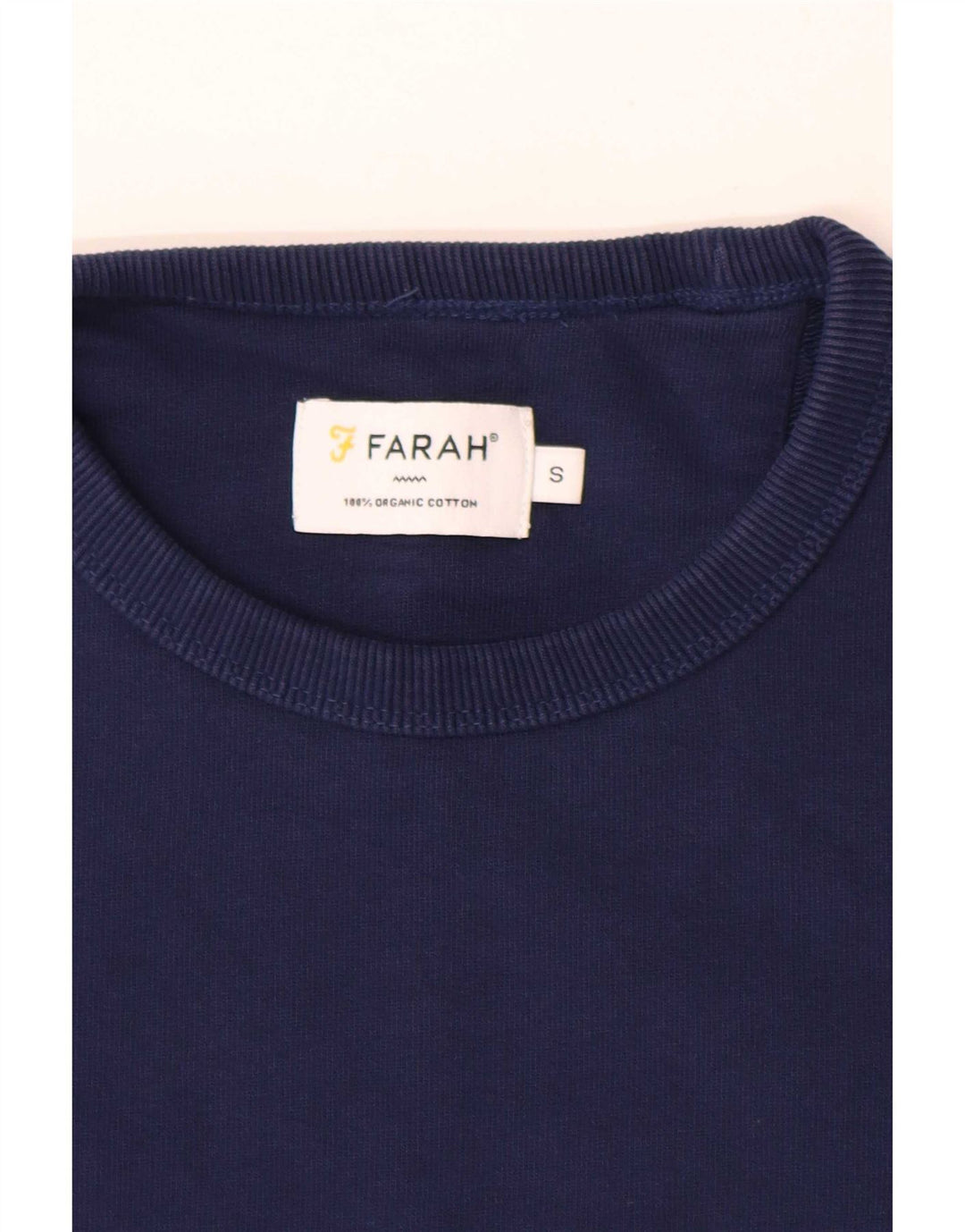 Farah Sweatshirt-trøje til mænd Small Navy Blue Cotton