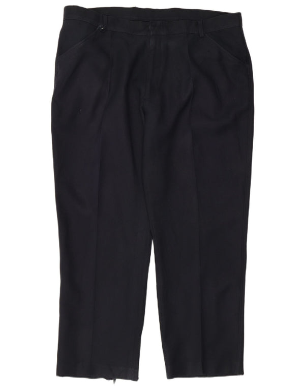 Farah Straight Casual Bukser til mænd W42 L29 Marineblå polyester