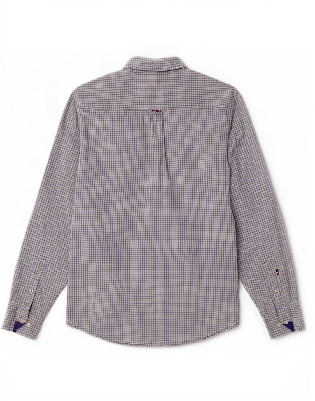 U.S. Polo Assn. Herreskjorte Medium Blue Gingham Cotton