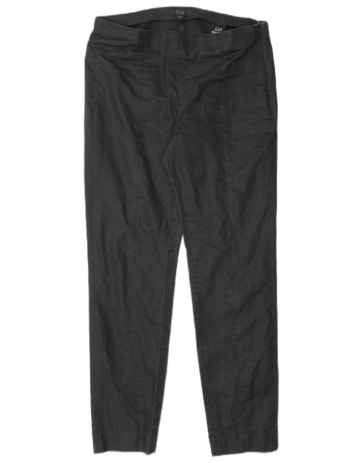 COS Womens Slim Suit Trousers EU 40 Medium W30 L27 Black Cotton