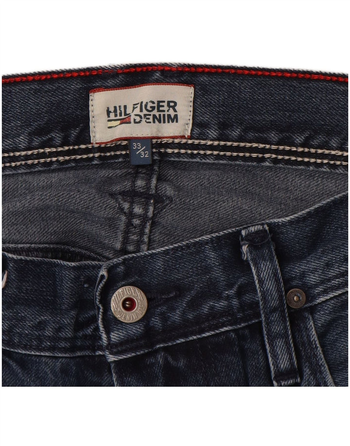 Tommy Hilfiger Straight Jeans til mænd W33 L32 Marineblå bomuld