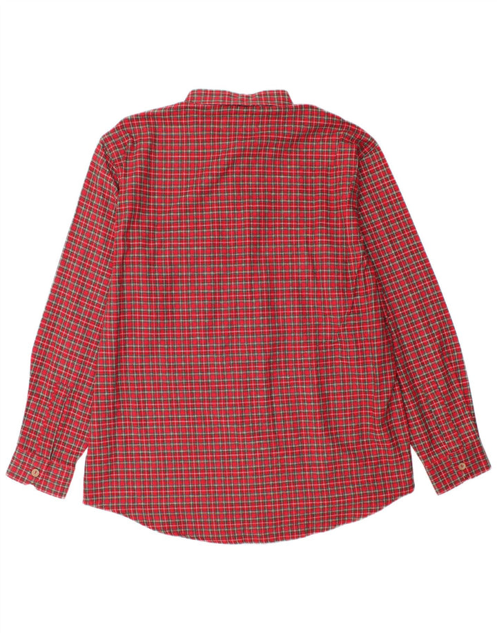 Crown Herre flannel skjorte str. 43 Large rød ternet bomuld