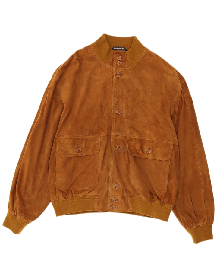 Living World Herre Ruskind Bomber Jacket IT 58 4XL Brunt Læder