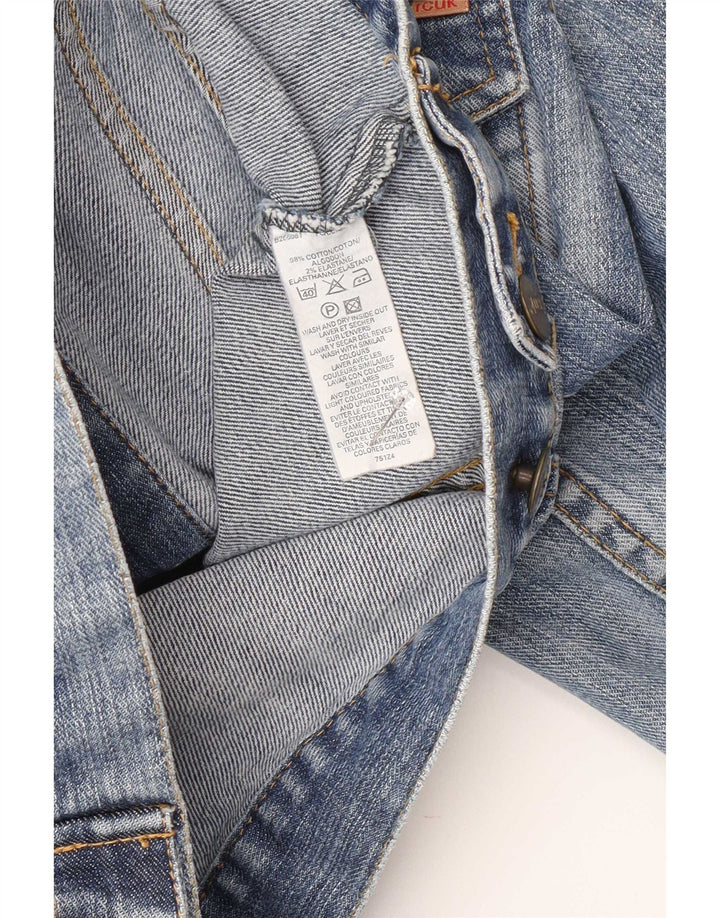 Fcuk Womens Regular Fit denimjakke UK 10 Small Blue Cotton