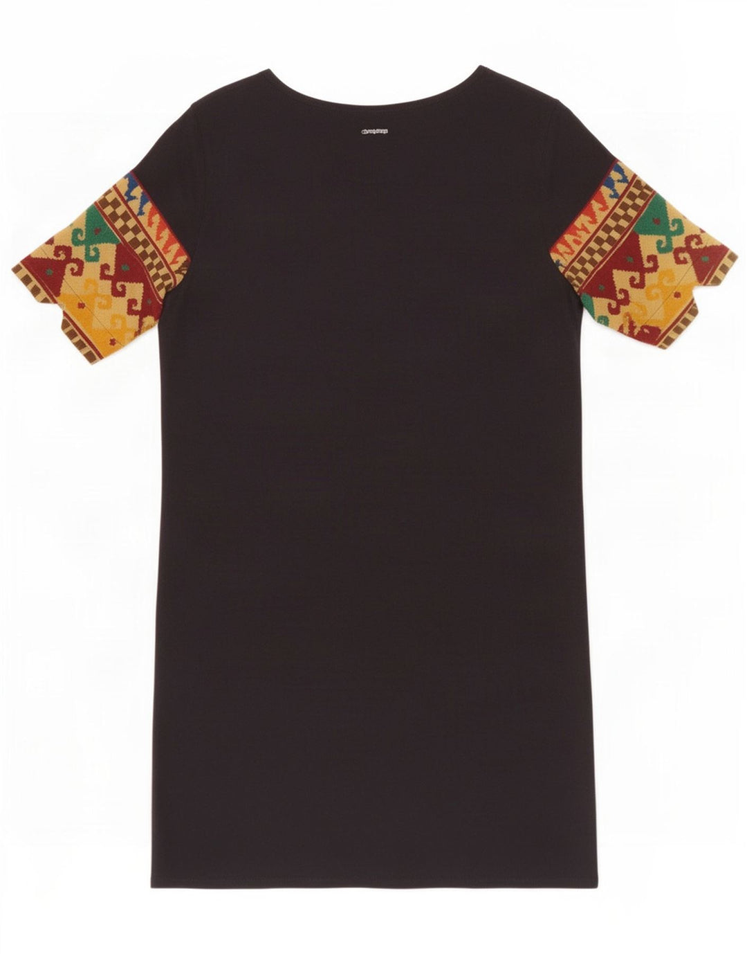 Desigual Womens Shift Dress EU 40 Medium Black Floral Viscose