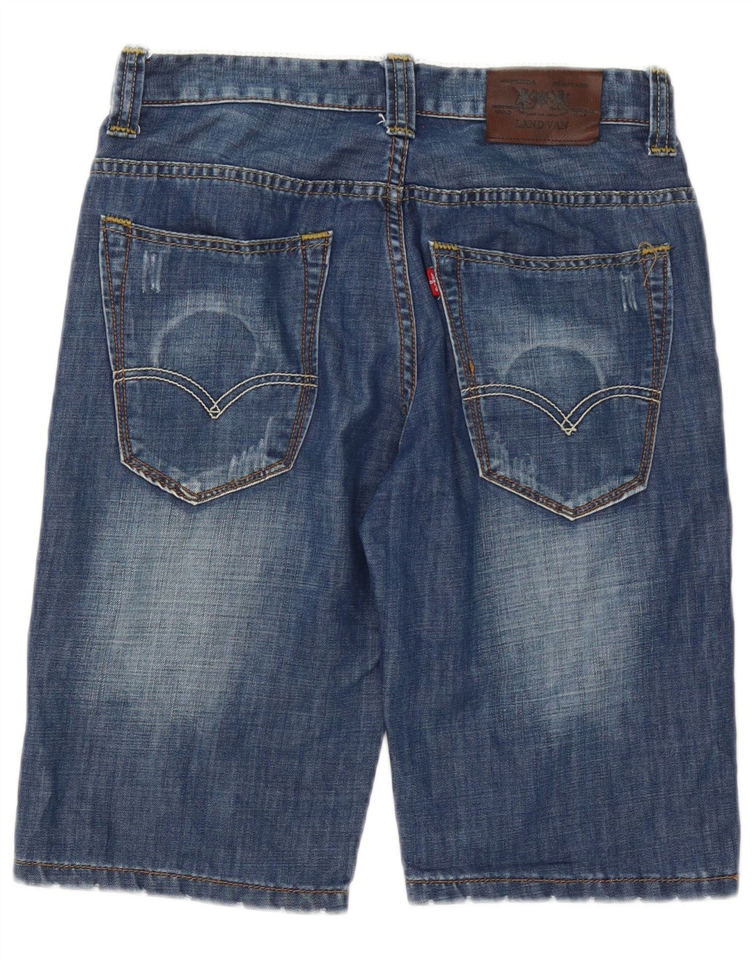 Vintage herre distressed denim shorts W32 Medium Blue Cotton