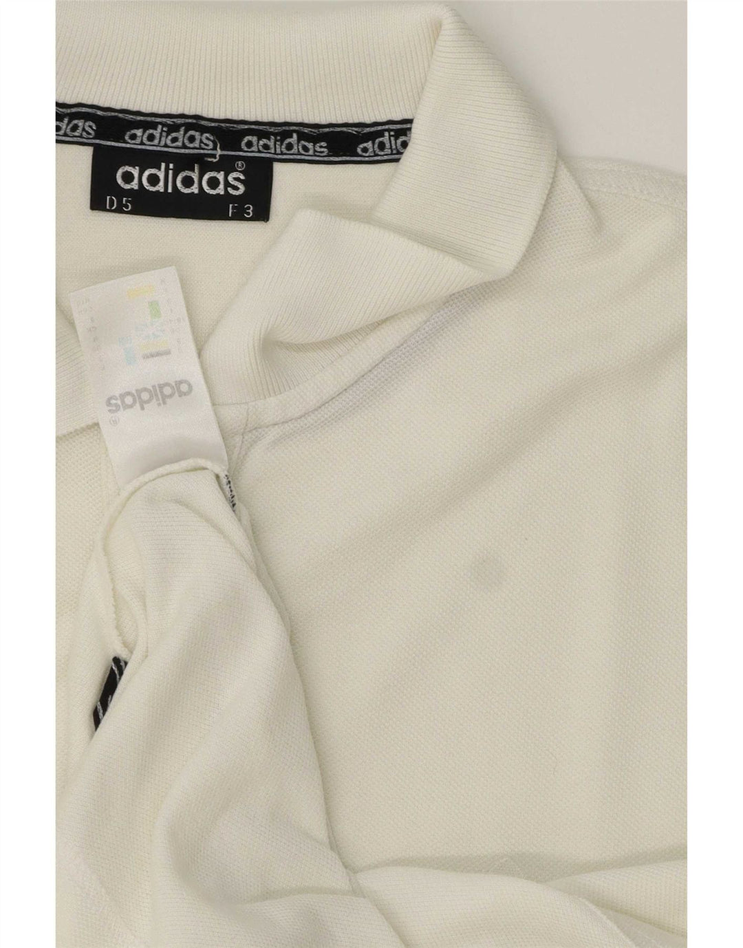 Adidas Polo Shirt til mænd UK 38/40 Medium White Bomuld