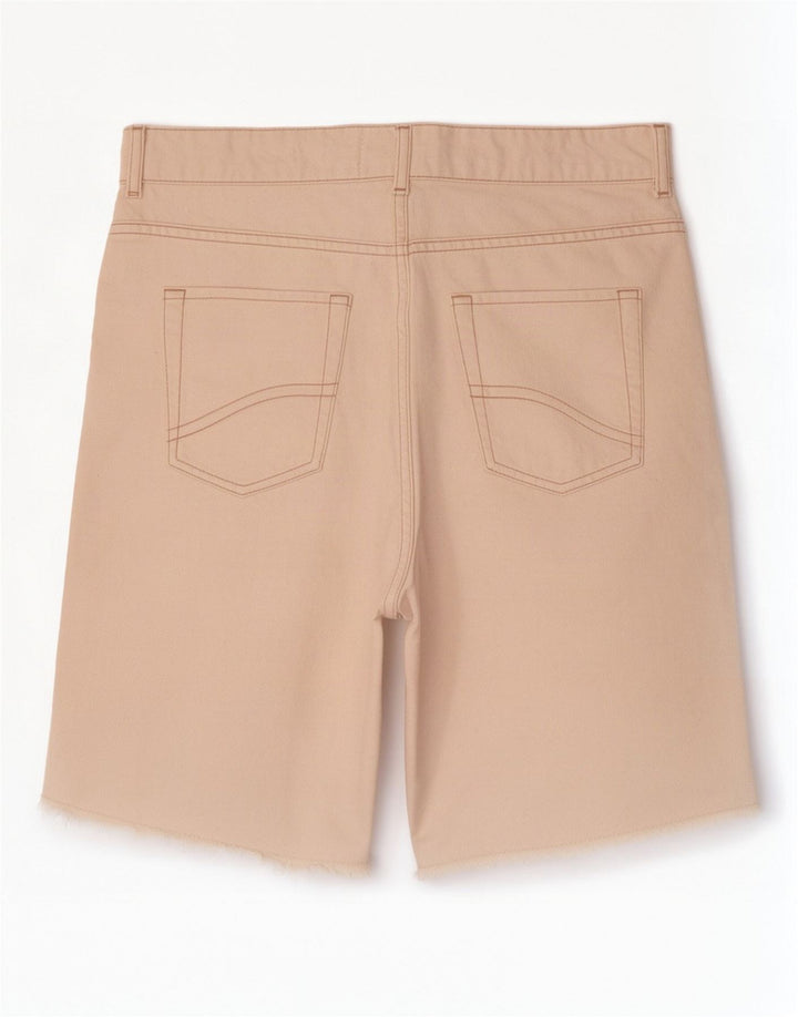 Fat Face Womens Fleet Bermuda Denim Shorts UK 12 Medium W30 Off White