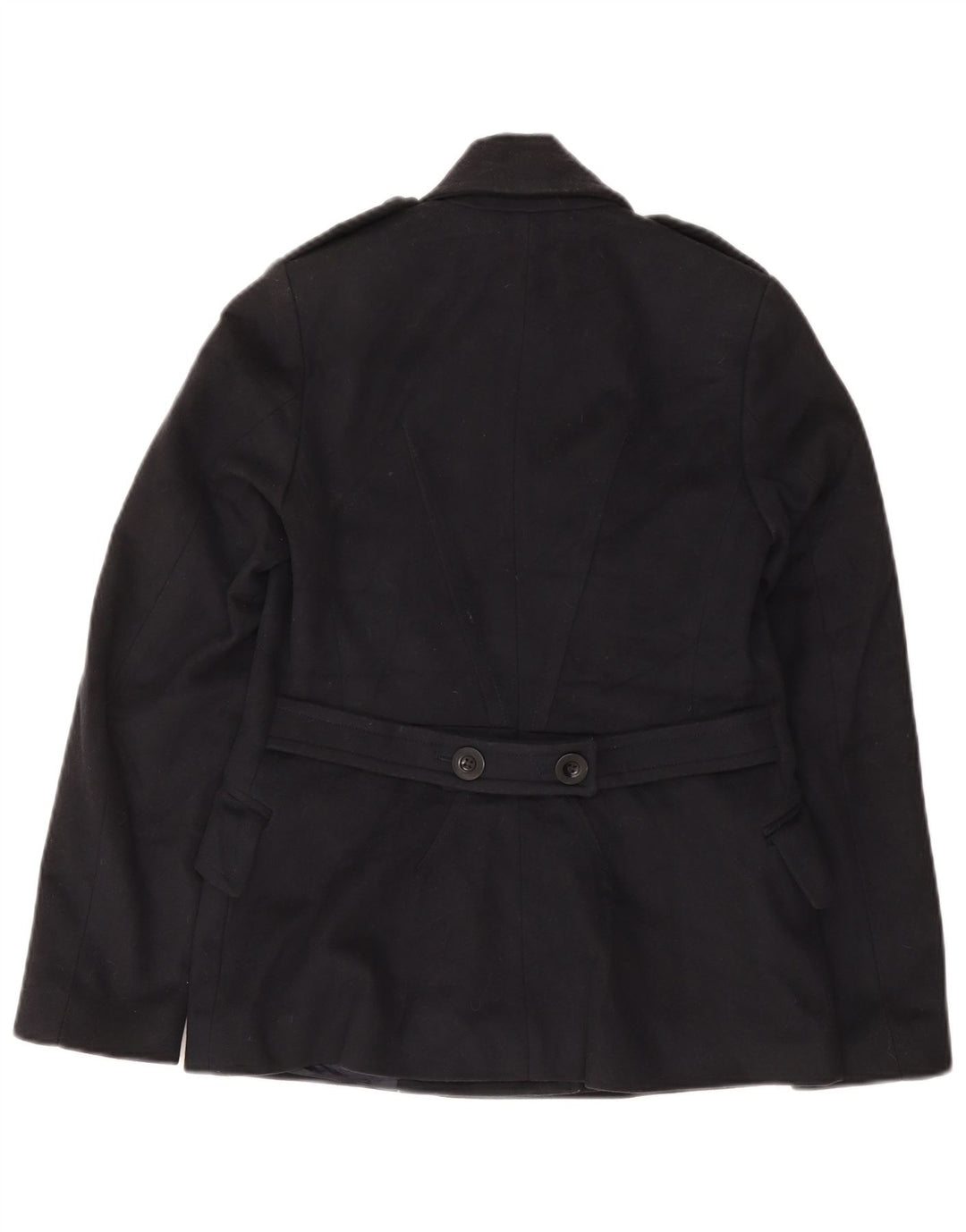 Reiss Dame Military Pea Coat UK 10 Small Navy Blue Wool