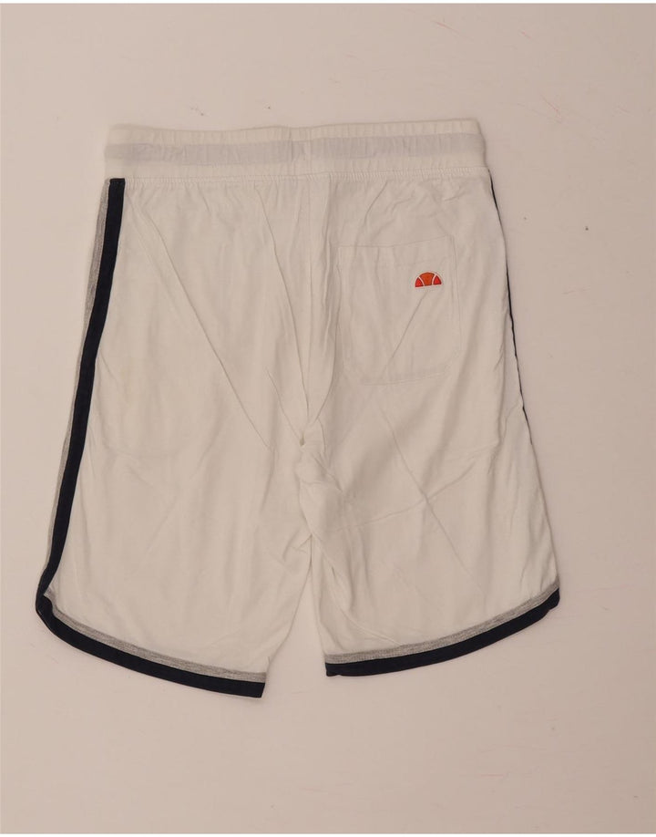 Ellesse Graphic Sports Shorts til kvinder UK 16 Large White Bomuld