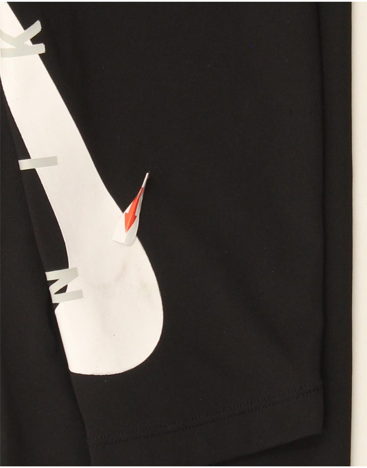 Nike Dame Dri Fit Grafiske Leggings UK 12 Medium Sort Polyester
