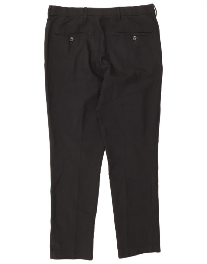 Marks & Spencer Herre Slim Fit Chino Bukser W32 L29 Sort Polyester