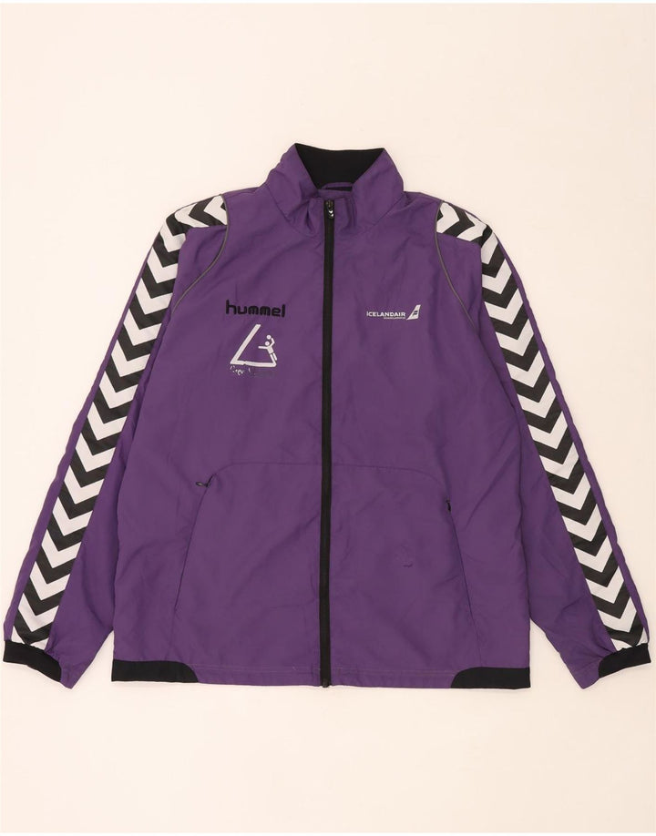 Hummel Herre grafisk træningsdragt Topjakke Stor Lilla Colourblock Polyester