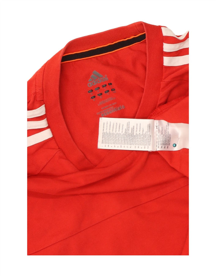 Adidas Herre Climalite T-Shirt Top Medium Rød Bomuld