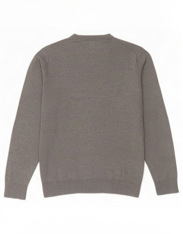 Tommy Hilfiger Herre sweater med rund hals, lille grå bomuld