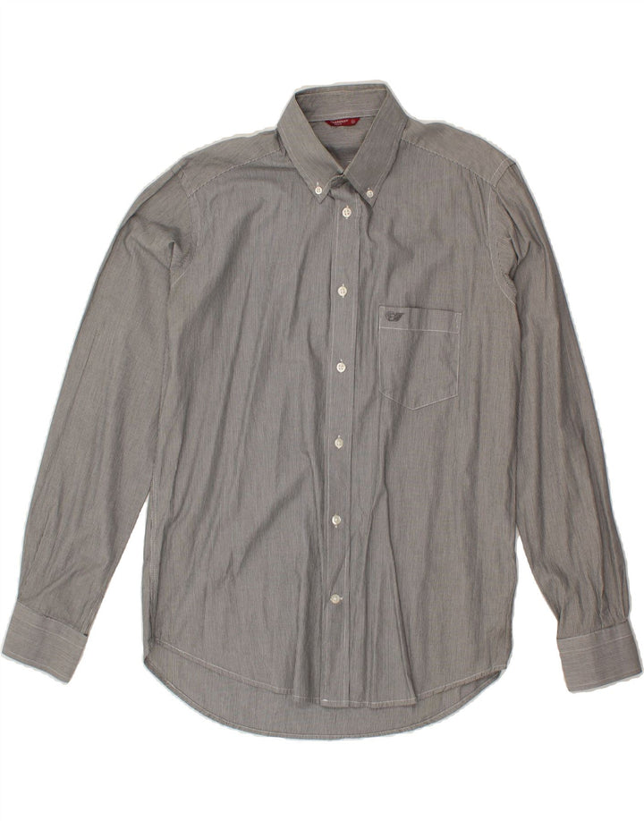 CARRERA Mens Shirt Medium Grey Pinstripe Cotton Vintage Carrera and Second-Hand Carrera from Messina Hembry 